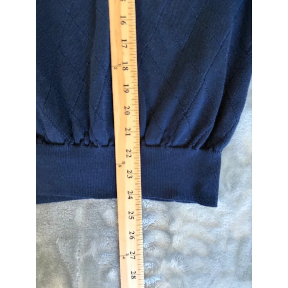 Polo Golf Ralph Lauren Men XXL Navy Blue Pima Cotton V-Neck Sweater Vest Argyle